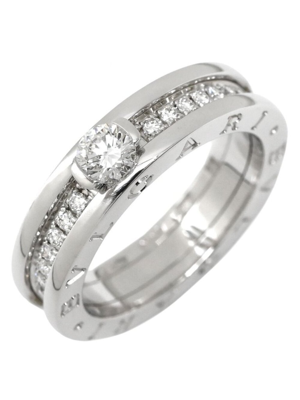Bvlgari Ring B.zero1 Solitaire Diamond White Gold